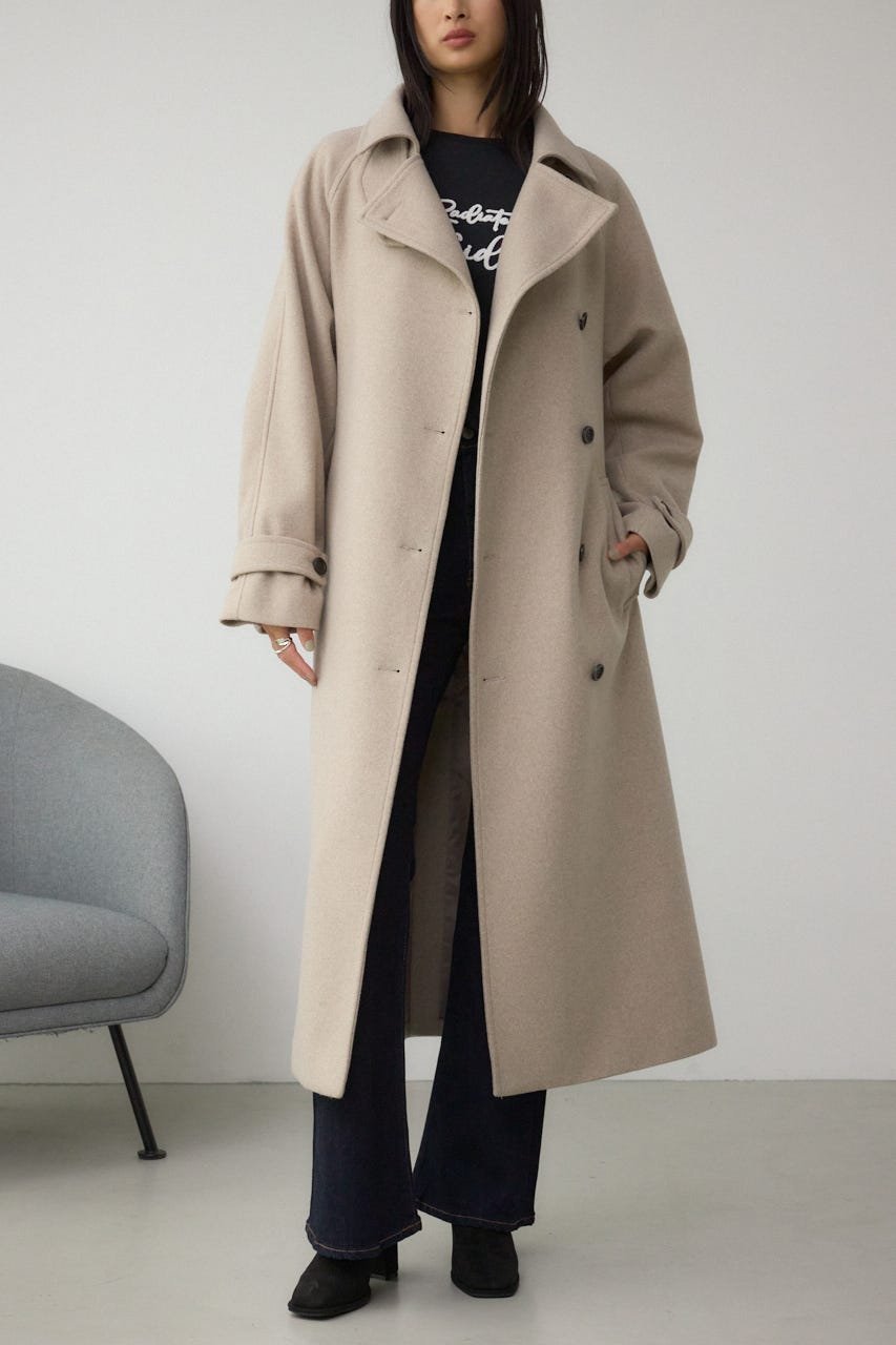 【アズール バイ マウジー/AZUL by moussy】の【堀田茜さん着用アイテム】B-HEAT2WAY ロングチェスターコート インテリア・キッズ・メンズ・レディースファッション・服の通販 founy(ファニー) 　ファッションモデル・俳優・女優　Models　女性　Women　堀田茜　Hotta Akane　ファッション　Fashion　レディースファッション　Fashion for Women　アウター　Coat / Outerwear Collection　コート・ロングコート・ピーコート　Long Coats, Peacoats & More　チェスターコート・ロング丈アウター　Chester Coats / Chesterfield Long Coats　洗える　Machine Washable　スタンド　Stand Collar, Upright Stand　スラックス　Slacks, Dress Pants　スリーブ　Sleeve, Long Sleeve / Short Sleeve　バロック　Baroque, Baroque Design　フェルト　Felt, Felt Fabric　レギュラー　Regular, Standard Fit　ロング　Long, Long-Length　BEG|ID: prp329100004773889 ipo3291000000034663733