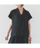 【アンタイトル/UNTITLED】の【セットアップ可能/接触冷感/イージーケア】リラクミスト ハーフスリーブジャケット ブラック|ID: prp329100004773891 ipo3291000000034598111