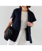 【アンタイトル/UNTITLED】の【セットアップ可能/接触冷感/イージーケア】リラクミスト ハーフスリーブジャケット ネイビー|ID: prp329100004773891 ipo3291000000034598116