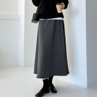 【ココモモ/COCOMOMO】の裏起毛 ロングスカート ふわふわ裏起毛スカート あったか ロング マキシ スカート レギュラー丈・ダークグレー|ID: prp329100004773897 ipo3291000000034643053