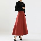 【ココモモ/COCOMOMO】の裏起毛 ロングスカート ふわふわ裏起毛スカート あったか ロング マキシ スカート レギュラー丈・レッド|ID: prp329100004773897 ipo3291000000034643057