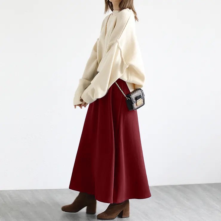 【ココモモ/COCOMOMO】の裏起毛 ロングスカート ふわふわ裏起毛スカート あったか ロング マキシ スカート インテリア・キッズ・メンズ・レディースファッション・服の通販 founy(ファニー) 　ファッション　Fashion　レディースファッション　Fashion for Women　スカート　Skirts　ロングスカート　Long Skirts / Maxi & Midi Skirts　シンプル　Simple, Minimal　パープル　Purple, Violet　フレア　Flare, Flared　ブランケット　Blanket, Throw Blanket　マキシ　Maxi, Full Length　レギュラー　Regular, Standard Fit　ロング　Long, Long-Length　冬　Winter / This Winter　レギュラー丈・ワイン|ID: prp329100004773897 ipo3291000000034643058