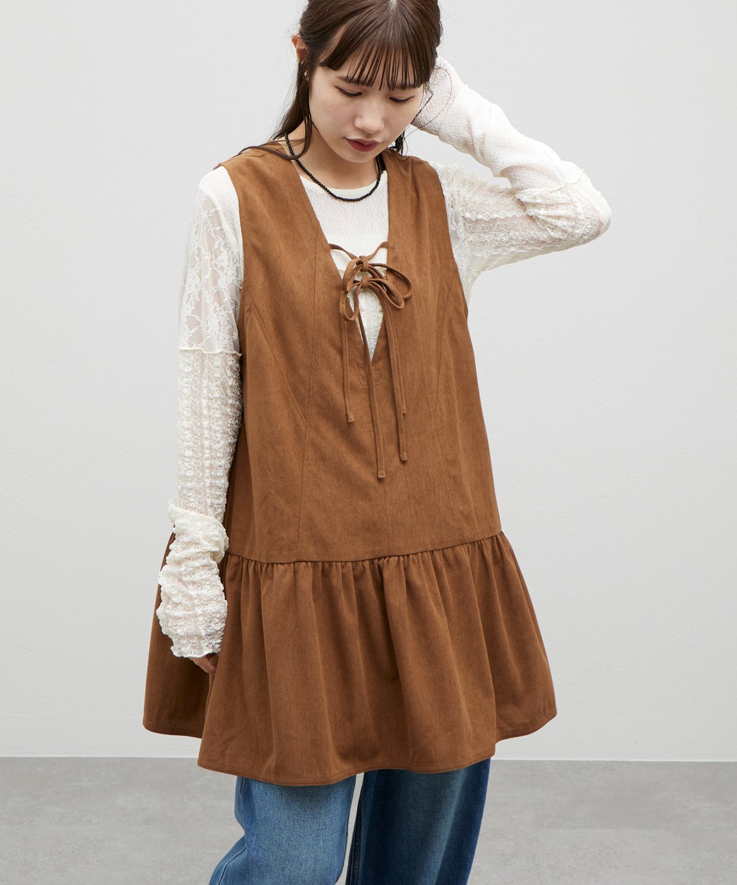 【ディスコート/Discoat】の【umm.】コールミニワンピース インテリア・キッズ・メンズ・レディースファッション・服の通販 founy(ファニー) 　ファッション　Fashion　レディースファッション　Fashion for Women　ワンピース　Dresses　キャメル|ID: prp329100004773909 ipo3291000000035190916