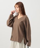 【ベイフロー/BAYFLOW】のウールライクカットプルオーバー 人気、トレンドファッション・服の通販 founy(ファニー) ファッション Fashion レディースファッション Fashion for Women トップス・カットソー Cut & Sew Tops カジュアルプルオーバー・ニットトップス Pullovers & Knit Tops / Casual Pullovers おすすめ Recommended / Our Picks カットソー Cut and Sewn Top ジップ Zip, Zipper ストレッチ Stretch, Stretchy Fabric スリット Slit, Slit Detail ボトム Bottoms, Lower Wear ワイド Wide, Wide Fit thumbnail ブラウン50|ID: prp329100004773984 ipo3291000000034600114