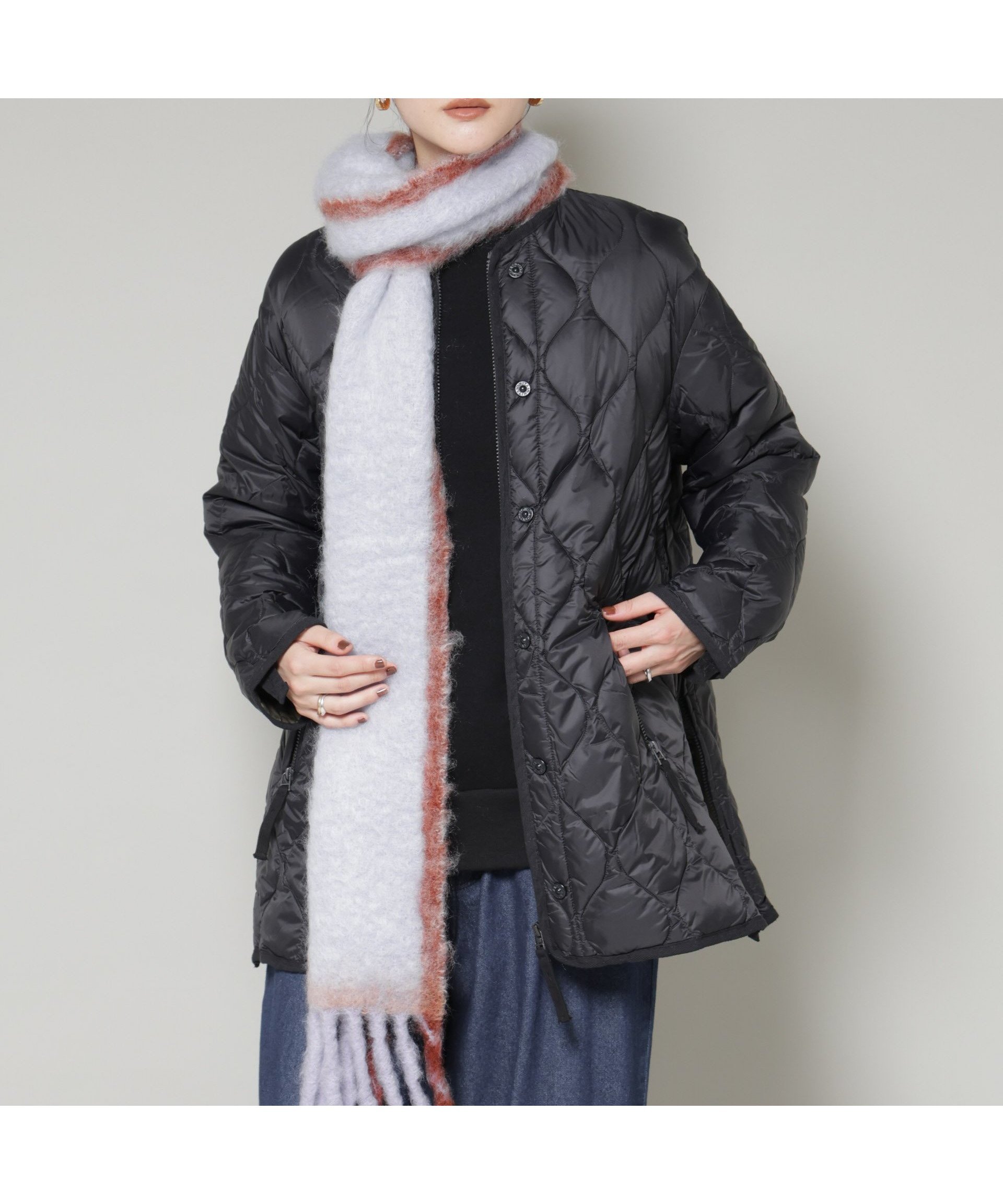 【ナノ ユニバース/nano universe】のTAION/ミリタリーM65ライナーWジップダウンジャケット インテリア・キッズ・メンズ・レディースファッション・服の通販 founy(ファニー) 　ファッション　Fashion　レディースファッション　Fashion for Women　アウター　Coat / Outerwear Collection　レディースジャケット・軽アウター　Jackets　インナー　Innerwear　ウォッシャブル　Machine Washable　キルト　Quilt, Quilted Fabric　スリット　Slit, Slit Detail　ダウン　Down, Puffer　パーカー　Hoodie, Parka　ミリタリー　Military, Army Style　ライナー　Liner, Inner Layer　ルーズ　Loose, Oversized　2025年　2025　2025-2026秋冬・A/W　Autumn/Winter 2025–26 AW25–26　ブラック|ID: prp329100004774002 ipo3291000000034600672