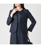 【ニューヨーカー/NEWYORKER】のウールシルクシャークスキン 1釦ノーカラージャケット ネイビー|ID: prp329100004774006 ipo3291000000034600715