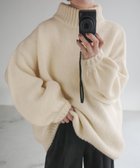 【セレクトモカ/SELECT MOCA】のローゲージハイネックオーバーボリュームスリーブニット 人気、トレンドファッション・服の通販 founy(ファニー) ファッション Fashion レディースファッション Fashion for Women トップス・カットソー Cut & Sew Tops ニット Knit Tops & Sweaters ボリューム袖・フリルスリーブブラウス Voluminous & Ruffle Sleeves / Puffy Sleeve Tops おすすめ Recommended / Our Picks カーゴパンツ Cargo Pants, Utility Pants サテン Satin, Glossy Fabric シンプル Simple, Minimal デニム Denim, Jeans Material ハイネック High Neck, Mock Neck ベロア Velour, Soft Velvet thumbnail アイボリー-120|ID: prp329100004774012 ipo3291000000034600778