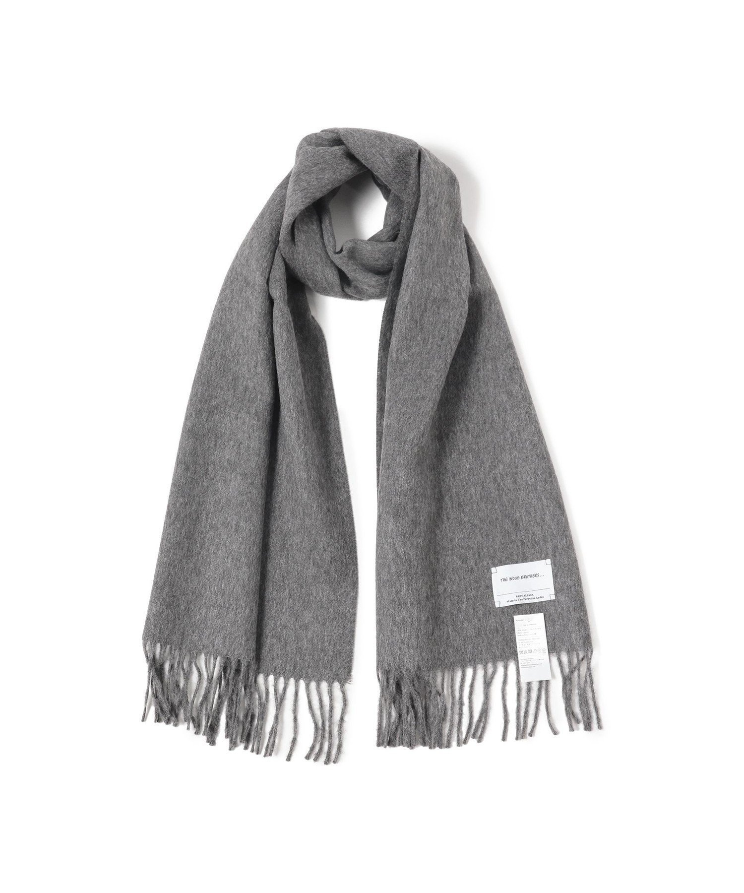 【ビームス/BEAMS / MEN】のTHE INOUE BROTHERS / アルパカ ソリッドマフラー 35x180 インテリア・キッズ・メンズ・レディースファッション・服の通販 founy(ファニー) 　ファッション　Fashion　メンズファッション　Fashion for Men　ギフト プレゼント　Gift / Present　シンプル　Simple, Minimal　ベビー　Baby, Babywear　ベーシック　Basic, Essential　マフラー　Scarf, Muffler　冬　Winter / This Winter　定番　Standard, Basic Item　GREY|ID: prp329100004774145 ipo3291000000034602385