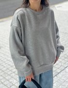 【リエディ/Re:EDIT】の無地or配色ステッチ裏起毛スウェット 人気、トレンドファッション・服の通販 founy(ファニー) ファッション Fashion レディースファッション Fashion for Women トップス・カットソー Cut & Sew Tops レディースパーカー・カジュアルフーディー Casual Hoodies & Sweatshirts スウェット・クルーネックトップス Sweatshirts & Crewnecks / Relaxed Fit Sweat Tops スウェット / スエット Sweatshirt, Sweatwear スラックス Slacks, Dress Pants デニム Denim, Jeans Material ボトム Bottoms, Lower Wear 無地 Plain, Solid Color thumbnail グレー|ID: prp329100004774182 ipo3291000000034602864