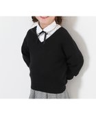 【デビロック/devirock / KIDS】の綿100% 洗える スクールニット Vネック プルオーバー スクールウェア 25AW 001-ブラック|ID: prp329100004774190 ipo3291000000034603040