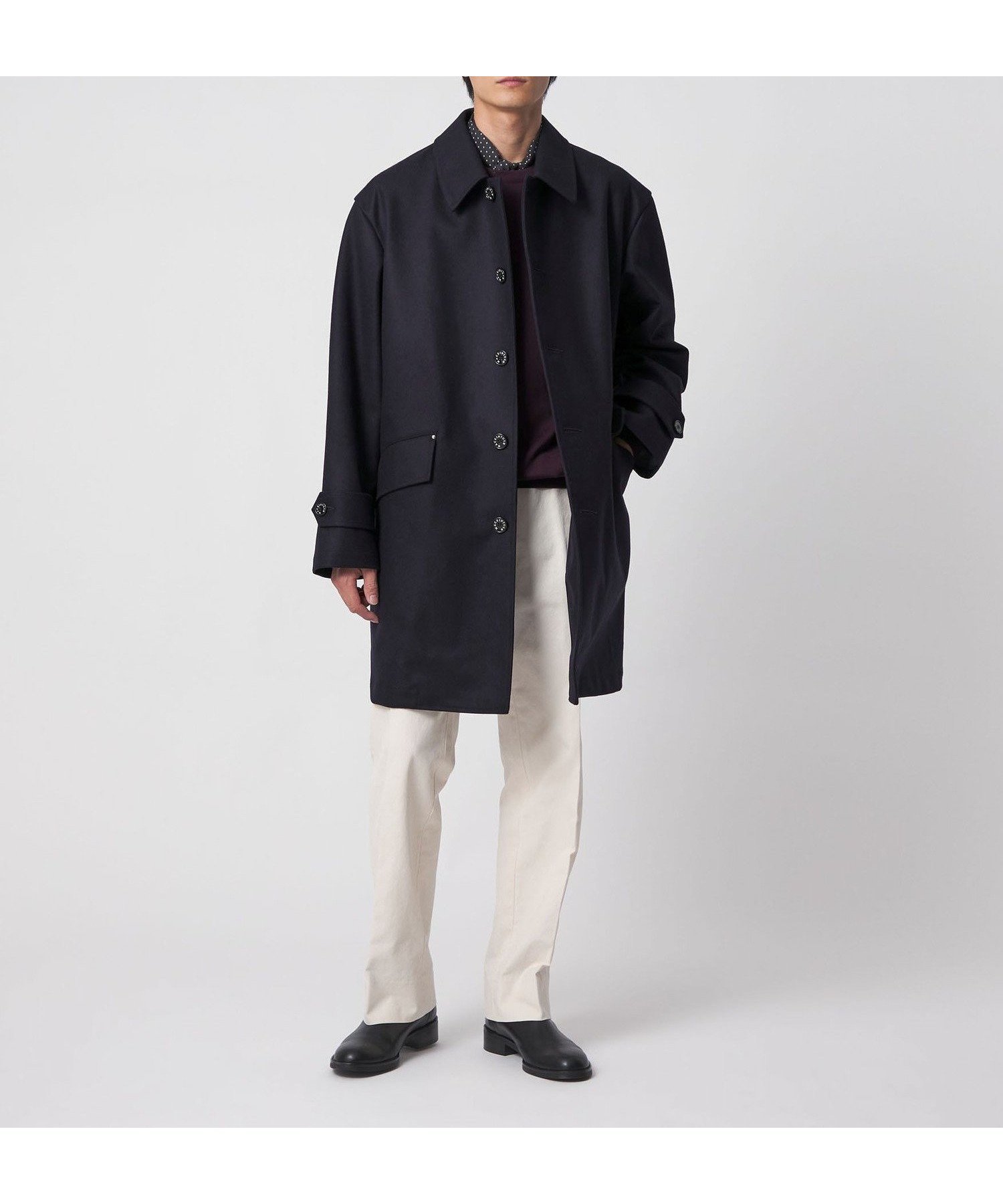 【ユナイテッドアローズ/UNITED ARROWS / MEN】の【別注】 MACKINTOSH HUMBIE SL ハンビー スリム/ステンカラーコート 人気、トレンドファッション・服の通販 founy(ファニー) 　ファッション　Fashion　メンズファッション　Fashion for Men　キルティング　Quilted, Quilting　シンプル　Simple, Minimal　ジャケット　Jacket, Outerwear　スリム　Slim, Slim Fit　スーツ　Suit, Formalwear　定番　Standard, Basic Item　フラップ　Flap, Flap Pocket　ボンディング　Bonding, Bonded Fabric　ポケット　Pocket, Pocket Detail　別注　Limited Edition, Custom Order　メルトン　Melton, Heavy Wool　モダン　Modern, Contemporary　A/W・秋冬　Autumn/Winter　 other-1|ID: prp329100004774202 ipo3291000000034603190