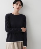 【デッサン/Dessin】の【ユニセックス/洗える】バイカラーニット 人気、トレンドファッション・服の通販 founy(ファニー) ファッション Fashion レディースファッション Fashion for Women トップス・カットソー Cut & Sew Tops ニット Knit Tops & Sweaters なめらか Smooth, Silky Texture ストレッチ Stretch, Stretchy Fabric スマート Smart, Elegant デニム Denim, Jeans Material メンズ Men's, Menswear 洗える Machine Washable thumbnail ネイビー|ID: prp329100004774206 ipo3291000000034603251