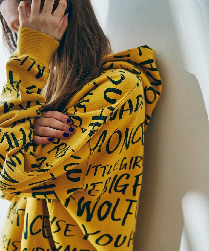 【アールエヌエー/RNA】のM2158 ワード総柄BIGフーディー インテリア・キッズ・メンズ・レディースファッション・服の通販 founy(ファニー) https://founy.com/ ファッション Fashion レディースファッション Fashion for Women ヴィンテージ Vintage Style |ID: prp329100004774265 ipo3291000000034603912