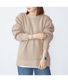 【シップス/SHIPS / MEN】の【WEB限定】SHIPS ビッグシルエット クルーネック レイヤード ニット(ニット+ロンT) ベージュ|ID: prp329100004774307 ipo3291000000034604286