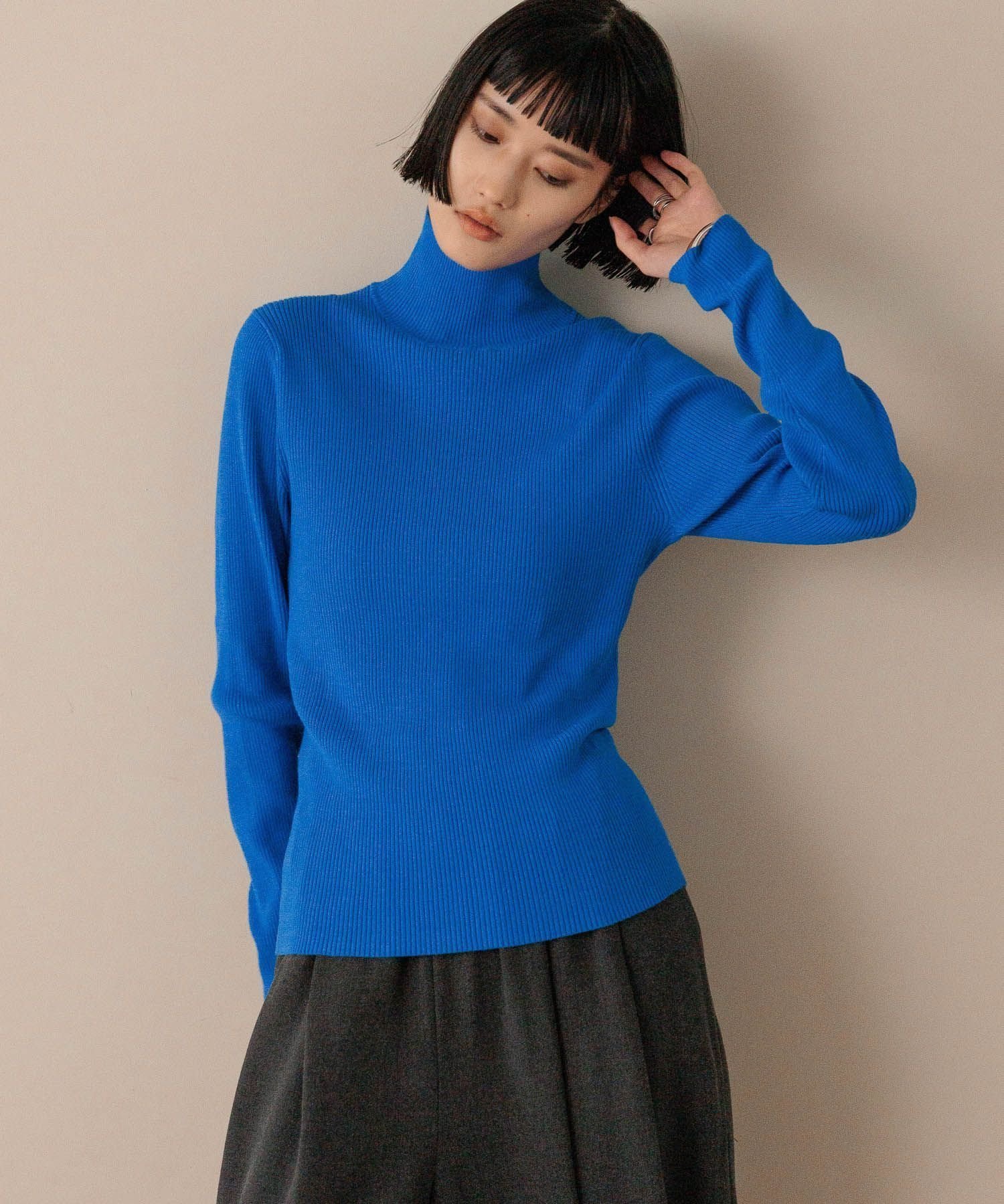 【ローリーズファーム/LOWRYS FARM】の12GカラーニットタートルLS インテリア・キッズ・メンズ・レディースファッション・服の通販 founy(ファニー) ファッション Fashion レディースファッション Fashion for Women トップス・カットソー Cut & Sew Tops ニット Knit Tops & Sweaters インナー Innerwear ストレッチ Stretch, Stretchy Fabric タートル Turtleneck, Turtle Collar ビスチェ Bustier, Corset Top フィット Fit, Slim Fit 定番 Standard, Basic Item ブルー|ID: prp329100004774661 ipo3291000000034730907