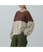 【レプシィム ローリーズファーム/LEPSIM LOWRYS FARM】の5ゲージモール切り替えプルオーバー 人気、トレンドファッション・服の通販 founy(ファニー) ファッション Fashion レディースファッション Fashion for Women トップス・カットソー Cut & Sew Tops カジュアルプルオーバー・ニットトップス Pullovers & Knit Tops / Casual Pullovers おすすめ Recommended / Our Picks フェザー Feather, Feather Detail thumbnail ダークブラウン×ライトベージュ58|ID: prp329100004774664 ipo3291000000034638177