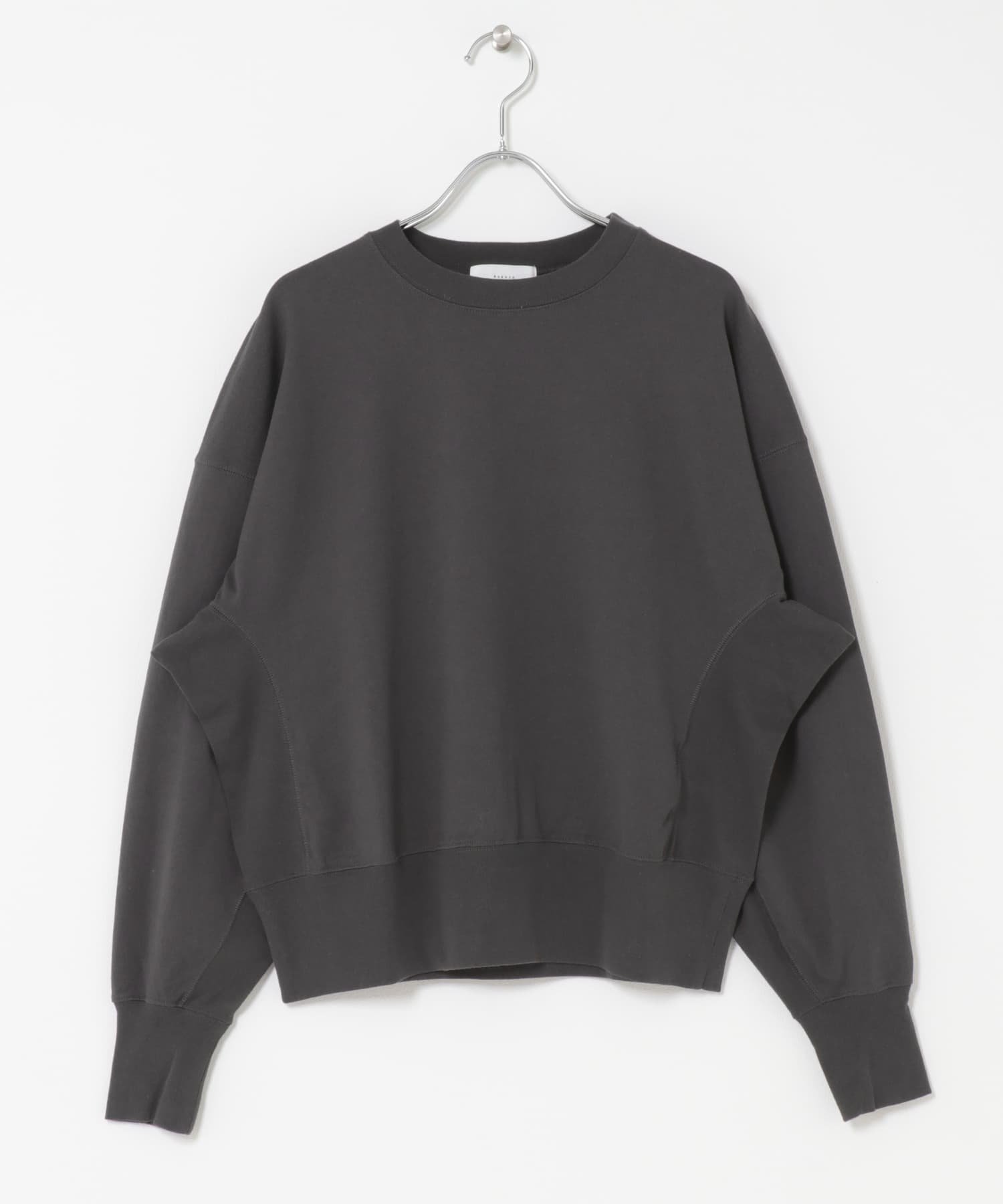 【かぐれ/kagure / URBAN RESEARCH】のオープンエンドクルーネックプルオーバー インテリア・キッズ・メンズ・レディースファッション・服の通販 founy(ファニー) 　ファッション　Fashion　レディースファッション　Fashion for Women　トップス・カットソー　Cut & Sew Tops　カジュアルプルオーバー・ニットトップス　Pullovers & Knit Tops / Casual Pullovers　カットソー　Cut and Sewn Top　コンパクト　Compact, Small Size　シンプル　Simple, Minimal　バランス　Balance, Style Balance　パターン　Pattern, Design Print　フラット　Flat, Flat Shoes　ルーズ　Loose, Oversized　A/W・秋冬　Autumn/Winter　冬　Winter / This Winter　2025年　2025　2025-2026秋冬・A/W　Autumn/Winter 2025–26 AW25–26　チャコールグレー|ID: prp329100004774674 ipo3291000000034607007