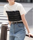 【ヴァンス エクスチェンジ/VENCE EXCHANGE】の天竺チュールフリルビスチェ見えTシャツ ソノタ|ID: prp329100004774701 ipo3291000000034607181