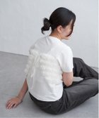 【ヴァンス エクスチェンジ/VENCE EXCHANGE】の天竺チュールフリルビスチェ見えTシャツ オフホワイト|ID: prp329100004774701 ipo3291000000034607183