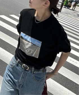 【ヴァンス エクスチェンジ/VENCE EXCHANGE】の綿天竺フォトハリツケTシャツ 人気、トレンドファッション・服の通販 founy(ファニー) ファッション Fashion レディースファッション Fashion for Women トップス・カットソー Cut & Sew Tops シャツ・ブラウス・オフィスカジュアル Elegant Blouses & Button-Ups ロングTシャツ・Tシャツ Longline T-Shirts & Tees おすすめ Recommended / Our Picks シンプル Simple, Minimal デニム Denim, Jeans Material プリント Print, Printed Pattern リラックス Relax, Relaxed Fit |ID:prp329100004774707