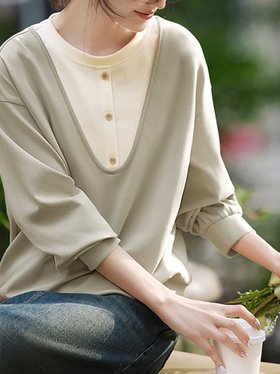 【ドゥーベル/Doux Belle】のレイヤード風スウェットトップス レディース スウェット 人気、トレンドファッション・服の通販 founy(ファニー) ファッション Fashion レディースファッション Fashion for Women トップス・カットソー Cut & Sew Tops レディースパーカー・カジュアルフーディー Casual Hoodies & Sweatshirts スウェット・クルーネックトップス Sweatshirts & Crewnecks / Relaxed Fit Sweat Tops インナー Innerwear スウェット / スエット Sweatshirt, Sweatwear リラックス Relax, Relaxed Fit 春 Spring 秋 Autumn 長袖 Long Sleeve, Full Sleeve |ID:prp329100004774716