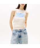 【トミーヒルフィガー/TOMMY HILFIGER】のスリムバブルロゴタンクトップ アイボリーACG|ID: prp329100004774755 ipo3291000000034607827