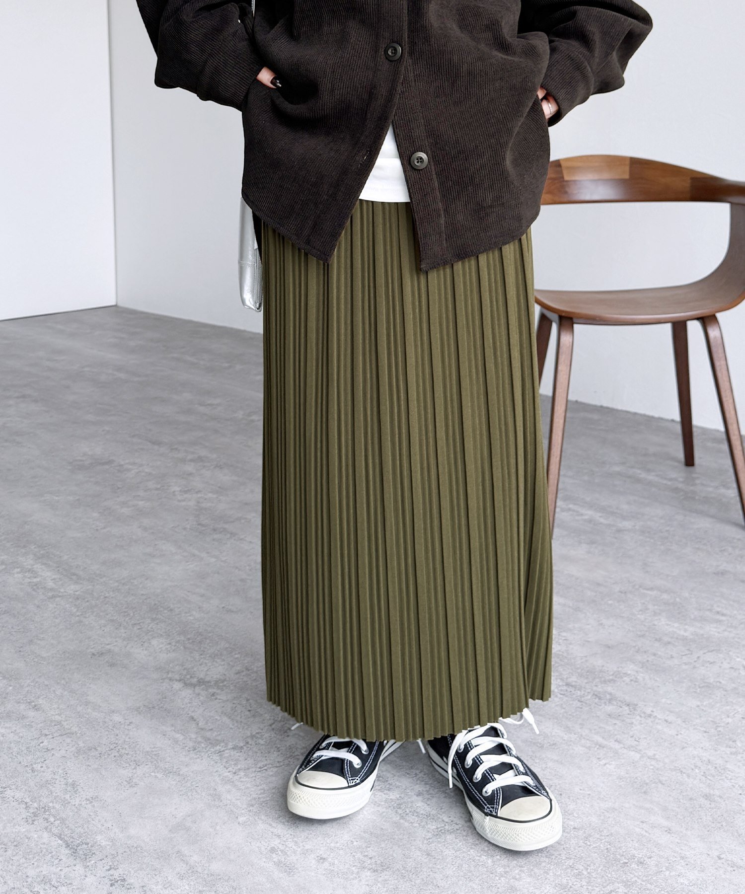 【レカ/reca】の迷わず着れる!大人のロングプリーツスカート(y2775) reca インテリア・キッズ・メンズ・レディースファッション・服の通販 founy(ファニー) 　ファッション　Fashion　レディースファッション　Fashion for Women　スカート　Skirts　プリーツスカート / 上品フェミニンスタイル　Pleated Skirts　プリーツ　Pleats, Pleated　エレガント 上品　Elegant　旅行　Travel　楽ちん　Easy Fit, Comfortable　カーキ|ID: prp329100004774821 ipo3291000000034608731