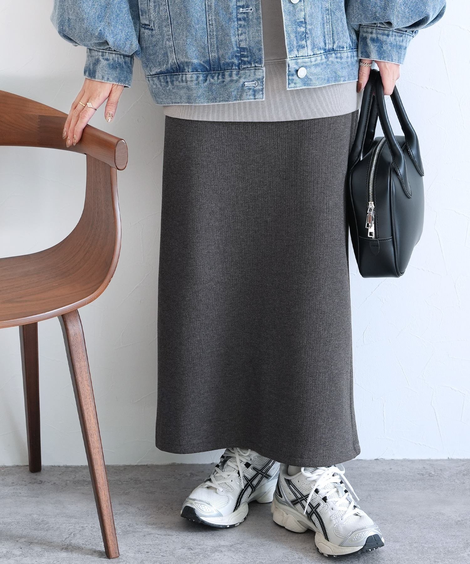 【レカ/reca】の裏起毛ボンディングロングスカート(R23228-s) reca インテリア・キッズ・メンズ・レディースファッション・服の通販 founy(ファニー) 　ファッション　Fashion　レディースファッション　Fashion for Women　スカート　Skirts　ロングスカート　Long Skirts / Maxi & Midi Skirts　おすすめ　Recommended / Our Picks　チャコール|ID: prp329100004774823 ipo3291000000034608753