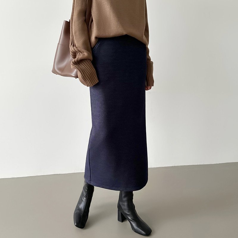【ココモモ/COCOMOMO】の裏起毛 ロングスカート タイト スカート スリット ナロースカート ストレッチ インテリア・キッズ・メンズ・レディースファッション・服の通販 founy(ファニー) ファッション Fashion レディースファッション Fashion for Women スカート Skirts ロングスカート Long Skirts / Maxi & Midi Skirts ストレッチ Stretch, Stretchy Fabric スリット Slit, Slit Detail デニム Denim, Jeans Material ポケット Pocket, Pocket Detail ロング Long, Long-Length A/W・秋冬 Autumn/Winter デニムブルー|ID: prp329100004774824 ipo3291000000034608771