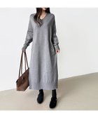 【ココモモ/COCOMOMO】の選べる2丈 Vネック ワンピース ロング丈 マキシ丈 ニットワンピース 長袖 人気、トレンドファッション・服の通販 founy(ファニー) ファッション Fashion レディースファッション Fashion for Women ワンピース Dresses ニットワンピース Knit Dresses アクリル Acrylic Material インナー Innerwear タートルネック Turtleneck, High Neck デコルテ Décolleté, Neckline 長袖 Long Sleeve, Full Sleeve バランス Balance, Style Balance ペチコート Petticoat, Underskirt マキシ Maxi, Full Length ロング Long, Long-Length おすすめ Recommended / Our Picks thumbnail グレー|ID: prp329100004774875 ipo3291000000034609220