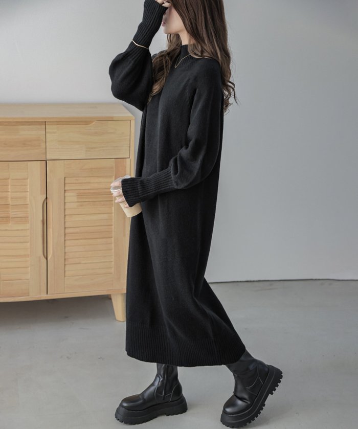 【ラジュール/Lajour】のハイネックニットワンピース インテリア・キッズ・メンズ・レディースファッション・服の通販 founy(ファニー) https://founy.com/ ファッション Fashion レディースファッション Fashion for Women ワンピース Dresses ニットワンピース Knit Dresses ショルダー Shoulder, Shoulder Strap シンプル Simple, Minimal |ID: prp329100004774902 ipo3291000000034609838