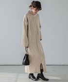 【ラジュール/Lajour】のハイネックニットワンピース 人気、トレンドファッション・服の通販 founy(ファニー) ファッション Fashion レディースファッション Fashion for Women ワンピース Dresses ニットワンピース Knit Dresses アクリル Acrylic Material スリット Slit, Slit Detail トレンド Trend, Trending Now 秋 Autumn thumbnail ベージュ|ID: prp329100004774902 ipo3291000000035169068