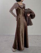 【リエディ/Re:EDIT】のサテンキャミワンピース 人気、トレンドファッション・服の通販 founy(ファニー) ファッション Fashion レディースファッション Fashion for Women ワンピース Dresses キャミソールワンピース Camisole Dresses おすすめ Recommended / Our Picks インナー Innerwear カットソー Cut and Sewn Top キャミソール Camisole, Spaghetti Strap Top コンパクト Compact, Small Size サテン Satin, Glossy Fabric シンプル Simple, Minimal フェミニン Feminine, Girly フレア Flare, Flared レース Lace, Lace Fabric ロング Long, Long-Length 春 Spring A/W・秋冬 Autumn/Winter thumbnail ブラウン|ID: prp329100004774917 ipo3291000000034610026