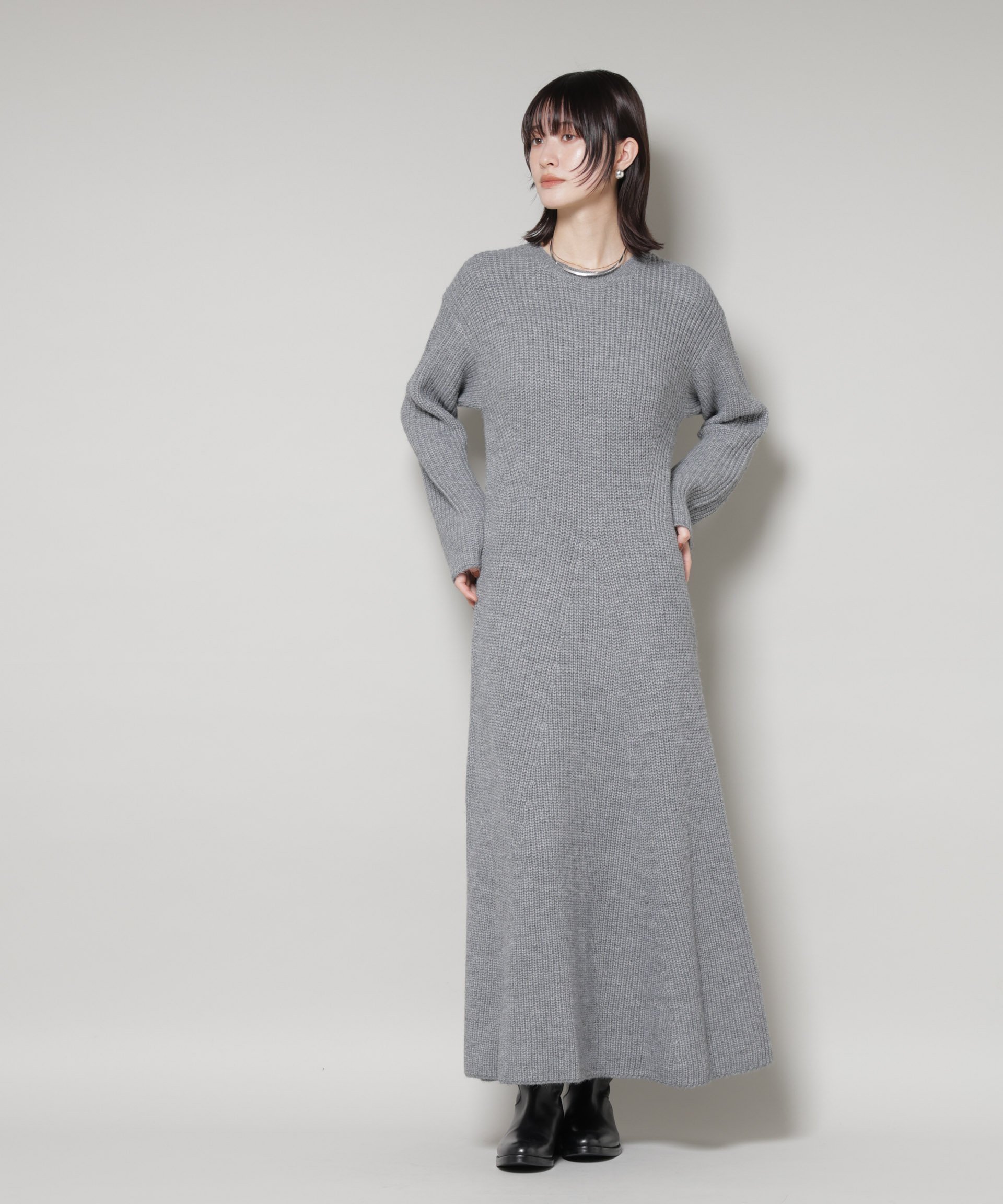 【ナノ ユニバース/nano universe】の片畦フレアニットワンピース 人気、トレンドファッション・服の通販 founy(ファニー) 　ファッション　Fashion　レディースファッション　Fashion for Women　ワンピース　Dresses　ニットワンピース　Knit Dresses　アクリル　Acrylic Material　ウォッシャブル　Machine Washable　畦　Ribbed Knit　ショート　Short, Short Length　シンプル　Simple, Minimal　スリーブ　Sleeve, Long Sleeve / Short Sleeve　フィット　Fit, Slim Fit　フレア　Flare, Flared　ロング　Long, Long-Length　冬　Winter / This Winter　アウトレット　Outlet / Clearance　おすすめ　Recommended / Our Picks　2025年　2025　2025-2026秋冬・A/W　Autumn/Winter 2025–26 AW25–26　 other-1|ID: prp329100004774919 ipo3291000000035029947