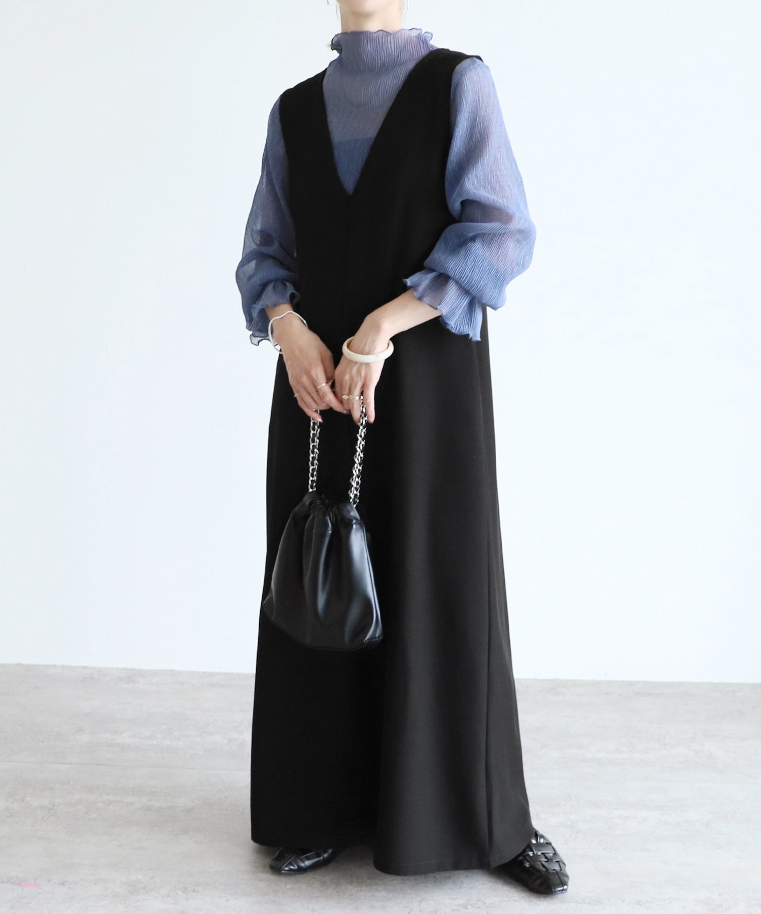 【レカ/reca】の紐リボン付きジャンパースカート!(hi287832) reca インテリア・キッズ・メンズ・レディースファッション・服の通販 founy(ファニー) 　ファッション　Fashion　レディースファッション　Fashion for Women　スカート　Skirts　リボン　Ribbon, Bow　ブラック|ID: prp329100004774925 ipo3291000000034610134