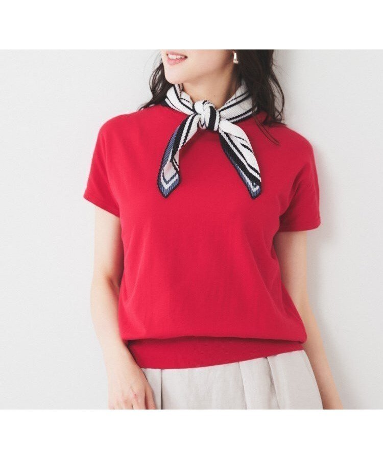 【アンタイトル/UNTITLED】の【11色展開/コットン100/アンサンブル可能】 プルオーバーニット インテリア・キッズ・メンズ・レディースファッション・服の通販 founy(ファニー) 　ファッション　Fashion　レディースファッション　Fashion for Women　トップス・カットソー　Cut & Sew Tops　ニット　Knit Tops & Sweaters　アンサンブルニット　Knit Ensembles & Twin Sets　カジュアルプルオーバー・ニットトップス　Pullovers & Knit Tops / Casual Pullovers　アクセサリー　Fashion Accessories　アンサンブル　Ensemble Set　インド　Indian Textile　インナー　Innerwear　カーディガン　Cardigan, Knitwear　コンパクト　Compact, Small Size　シンプル　Simple, Minimal　ジャケット　Jacket, Outerwear　スマート　Smart, Elegant　スリーブ　Sleeve, Long Sleeve / Short Sleeve　デニム　Denim, Jeans Material　フレンチ　French, French Style　ベーシック　Basic, Essential　別注　Limited Edition, Custom Order　ロング　Long, Long-Length　おすすめ　Recommended / Our Picks　夏　Summer　レッド|ID: prp329100004774929 ipo3291000000034610163