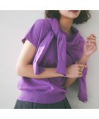 【アンタイトル/UNTITLED】の【11色展開/コットン100/アンサンブル可能】 プルオーバーニット パープル|ID: prp329100004774929 ipo3291000000034610167