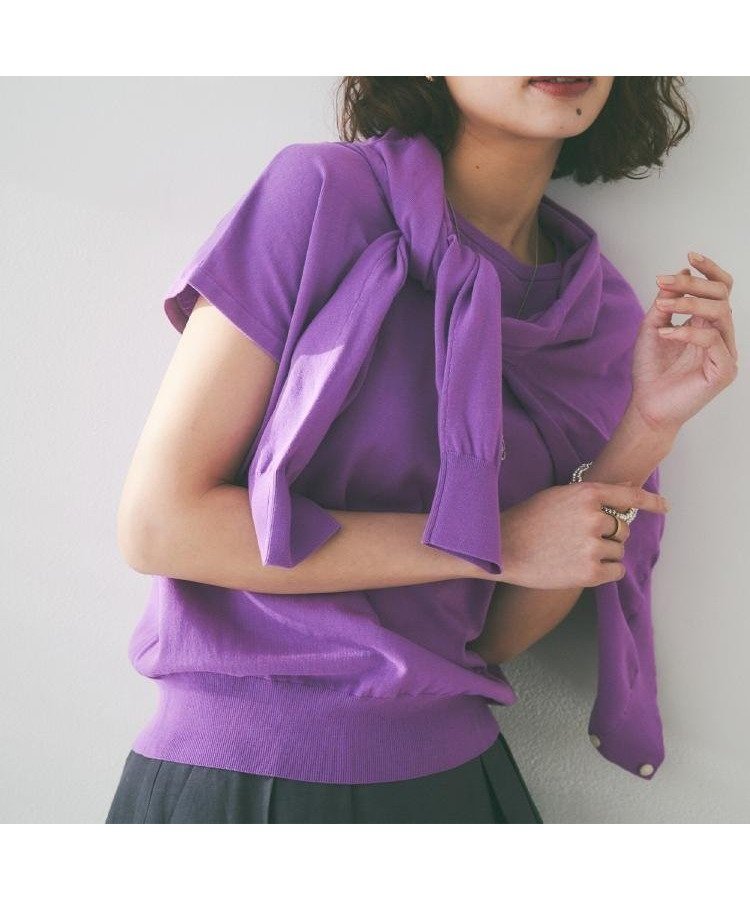 【アンタイトル/UNTITLED】の【11色展開/コットン100/アンサンブル可能】 プルオーバーニット インテリア・キッズ・メンズ・レディースファッション・服の通販 founy(ファニー) 　ファッション　Fashion　レディースファッション　Fashion for Women　トップス・カットソー　Cut & Sew Tops　ニット　Knit Tops & Sweaters　アンサンブルニット　Knit Ensembles & Twin Sets　カジュアルプルオーバー・ニットトップス　Pullovers & Knit Tops / Casual Pullovers　アクセサリー　Fashion Accessories　アンサンブル　Ensemble Set　インド　Indian Textile　インナー　Innerwear　カーディガン　Cardigan, Knitwear　コンパクト　Compact, Small Size　シンプル　Simple, Minimal　ジャケット　Jacket, Outerwear　スマート　Smart, Elegant　スリーブ　Sleeve, Long Sleeve / Short Sleeve　デニム　Denim, Jeans Material　フレンチ　French, French Style　ベーシック　Basic, Essential　別注　Limited Edition, Custom Order　ロング　Long, Long-Length　おすすめ　Recommended / Our Picks　夏　Summer　パープル|ID: prp329100004774929 ipo3291000000034610167