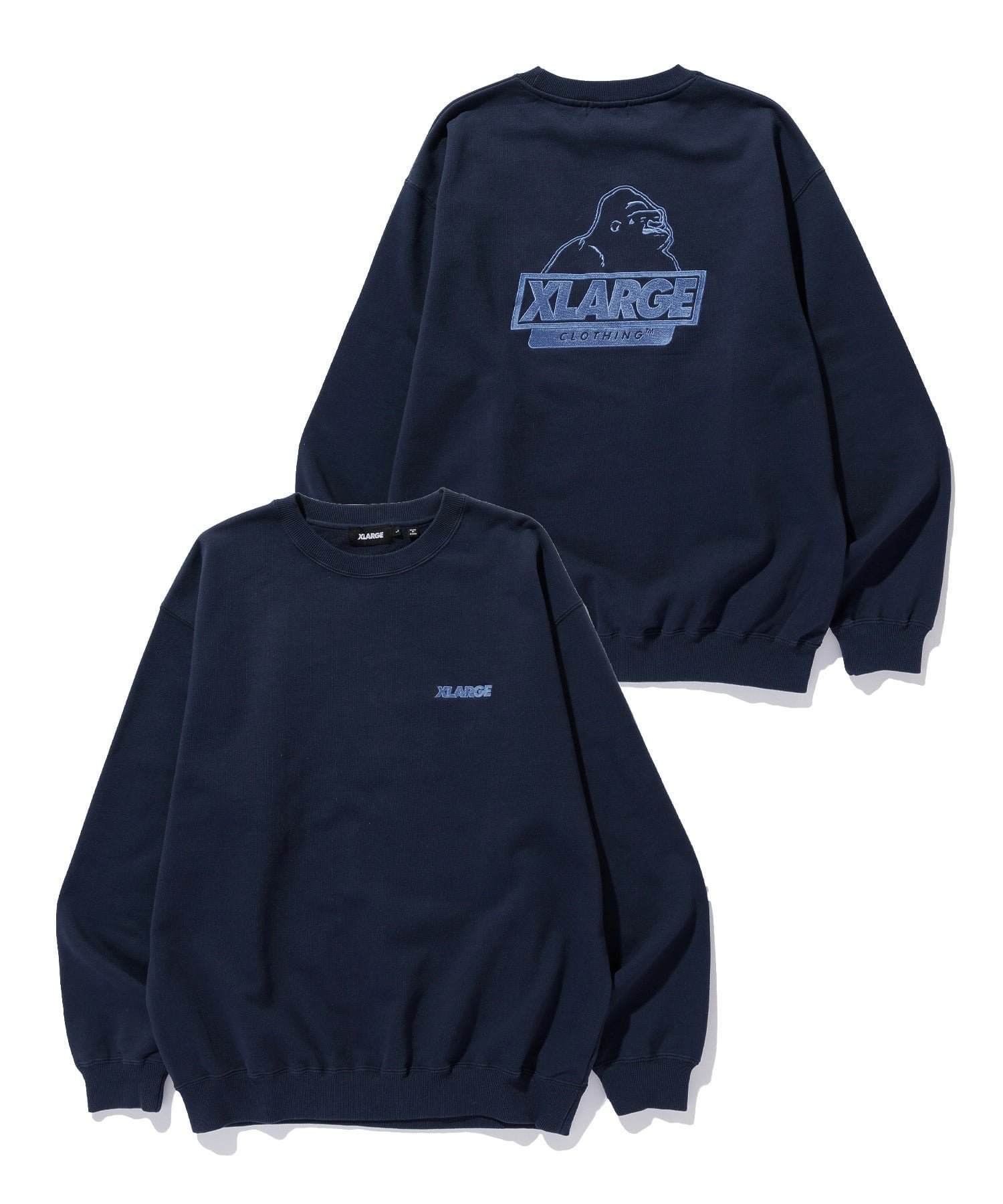 【エクストララージ/XLARGE】のSLANTED OG CREWNECK SWEATSHIRT インテリア・キッズ・メンズ・レディースファッション・服の通販 founy(ファニー) ファッション Fashion レディースファッション Fashion for Women トップス・カットソー Cut & Sew Tops シャツ・ブラウス・オフィスカジュアル Elegant Blouses & Button-Ups レディースパーカー・カジュアルフーディー Casual Hoodies & Sweatshirts ロングTシャツ・Tシャツ Longline T-Shirts & Tees スウェット・クルーネックトップス Sweatshirts & Crewnecks / Relaxed Fit Sweat Tops ベーシック Basic, Essential ロング Long, Long-Length NAVY|ID: prp329100004774931 ipo3291000000034808638