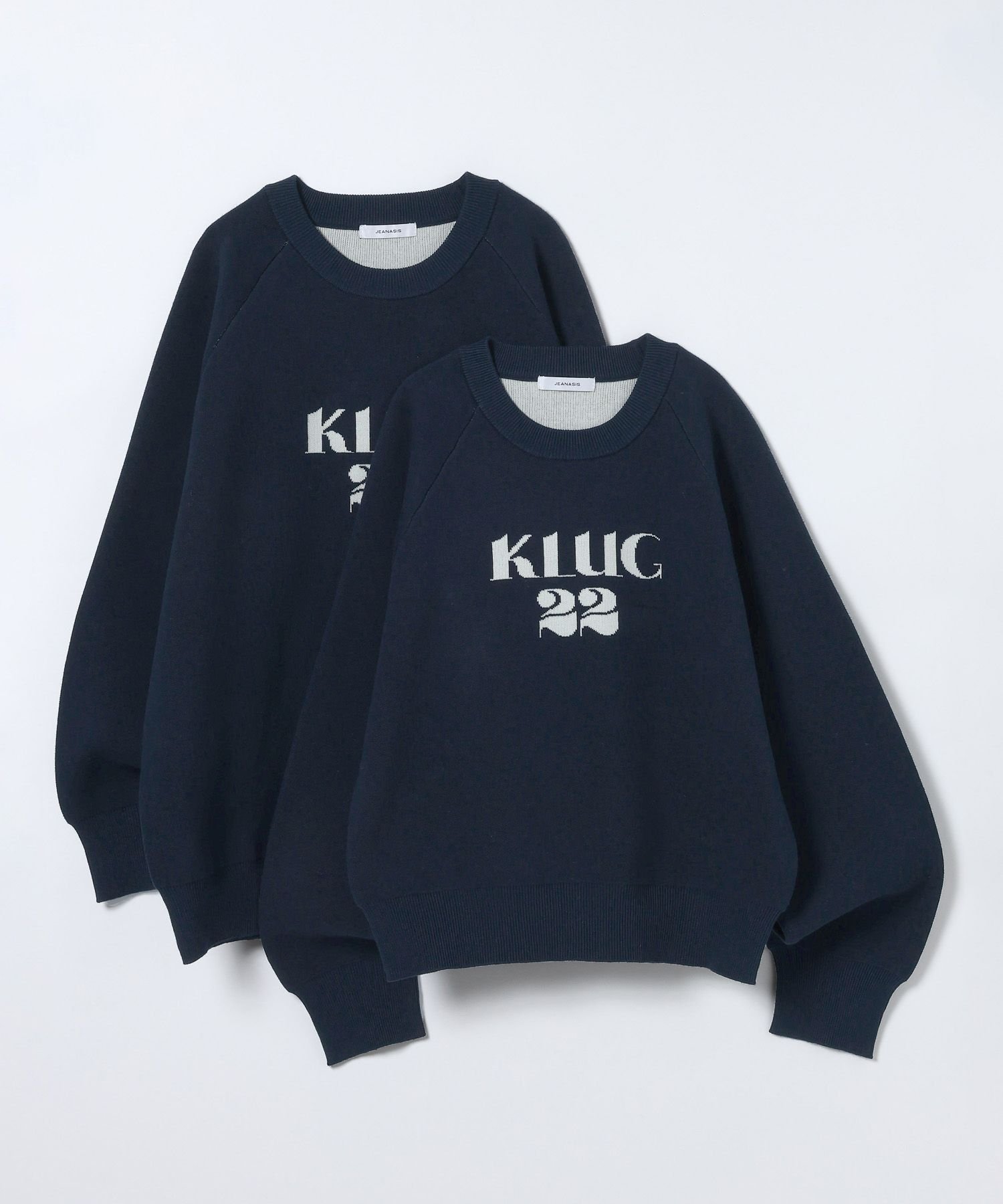 【ジーナシス/JEANASiS】の選べるサイズ/12G Wフェイスロゴプルオーバー インテリア・キッズ・メンズ・レディースファッション・服の通販 founy(ファニー) 　ファッション　Fashion　レディースファッション　Fashion for Women　トップス・カットソー　Cut & Sew Tops　カジュアルプルオーバー・ニットトップス　Pullovers & Knit Tops / Casual Pullovers　ショート　Short, Short Length　スリーブ　Sleeve, Long Sleeve / Short Sleeve　デニム　Denim, Jeans Material　トレンド　Trend, Trending Now　フェミニン　Feminine, Girly　フラット　Flat, Flat Shoes　フレア　Flare, Flared　ベーシック　Basic, Essential　ボトム　Bottoms, Lower Wear　ロング　Long, Long-Length　ネイビー|ID: prp329100004774961 ipo3291000000034610630