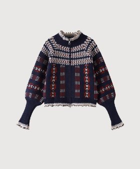 【ラ ポム プチ/LA POMME petit】のJacquard Cardigan With Shawl 人気、トレンドファッション・服の通販 founy(ファニー) ファッション Fashion レディースファッション Fashion for Women トップス・カットソー Cut & Sew Tops カーディガン・羽織り Layered Style Cardigans おすすめ Recommended / Our Picks カーディガン Cardigan, Knitwear キャミワンピース Cami Dress, Slip Dress クール Cool, Chic ショール Shawl, Wrap ジャカード／ジャガード Jacquard, Woven Pattern スキニーデニム Skinny Jeans, Slim Jeans スタイリッシュ Stylish, Fashionable ワイド Wide, Wide Fit 秋 Autumn |ID:prp329100004774975