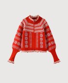 【ラ ポム プチ/LA POMME petit】のJacquard Cardigan With Shawl Red|ID: prp329100004774975 ipo3291000000034813541