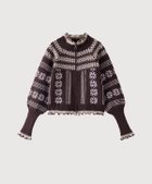 【ラ ポム プチ/LA POMME petit】のJacquard Cardigan With Shawl Coffee|ID: prp329100004774975 ipo3291000000034813542