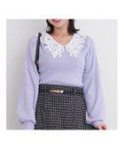 【ジェイ アンド シュプール/Re J&SUPURE】のレース襟ニットトップス 人気、トレンドファッション・服の通販 founy(ファニー) ファッション Fashion レディースファッション Fashion for Women トップス・カットソー Cut & Sew Tops ニット Knit Tops & Sweaters フェミニン Feminine, Girly フレア Flare, Flared モチーフ Motif, Design Theme リブニット Rib Knit, Ribbed Knit リボン Ribbon, Bow レース Lace, Lace Fabric ワイド Wide, Wide Fit おすすめ Recommended / Our Picks エレガント 上品 Elegant ビジネス 仕事 通勤 Business / Work / Commuting thumbnail 紫|ID: prp329100004774986 ipo3291000000034611018