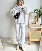 【ラジュール/Lajour】のワッフルハーフジップ セットアップ ライトグレー|ID: prp329100004775031 ipo3291000000034611396