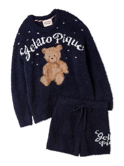 【ジェラート ピケ/gelato pique】の【ONLINE限定】【HOLIDAY】ジェラートスノーベアジャガードプルオーバー ショートパンツ インテリア・キッズ・メンズ・レディースファッション・服の通販 founy(ファニー) 　ファッション　Fashion　レディースファッション　Fashion for Women　パンツ　Pants & Trousers　ショートパンツ・ハーフパンツ　High-Waisted & Relaxed Shorts　ショート　Short, Short Length　スマート　Smart, Elegant　セットアップ　Set-Up, Coordinated Outfit　フロント　Front, Front Design　ポケット　Pocket, Pocket Detail　おすすめ　Recommended / Our Picks　ホリデーシーズン　Holiday Season　ギフト プレゼント　Gift / Present　NVY[089]|ID: prp329100004775047 ipo3291000000034611575