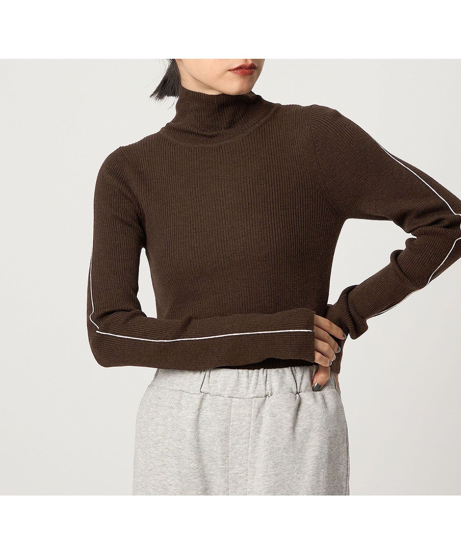 【シテン/CITEN】のCITEN エッセンシャルリブニット インテリア・キッズ・メンズ・レディースファッション・服の通販 founy(ファニー) 　ファッション　Fashion　レディースファッション　Fashion for Women　トップス・カットソー　Cut & Sew Tops　ニット　Knit Tops & Sweaters　インナー　Innerwear　秋　Autumn　クラシカル　Classical, Vintage-Inspired　コンパクト　Compact, Small Size　タートルネック　Turtleneck, High Neck　フィット　Fit, Slim Fit　ベーシック　Basic, Essential　冬　Winter / This Winter　おすすめ　Recommended / Our Picks　DK.BROWN|ID: prp329100004775091 ipo3291000000034612094