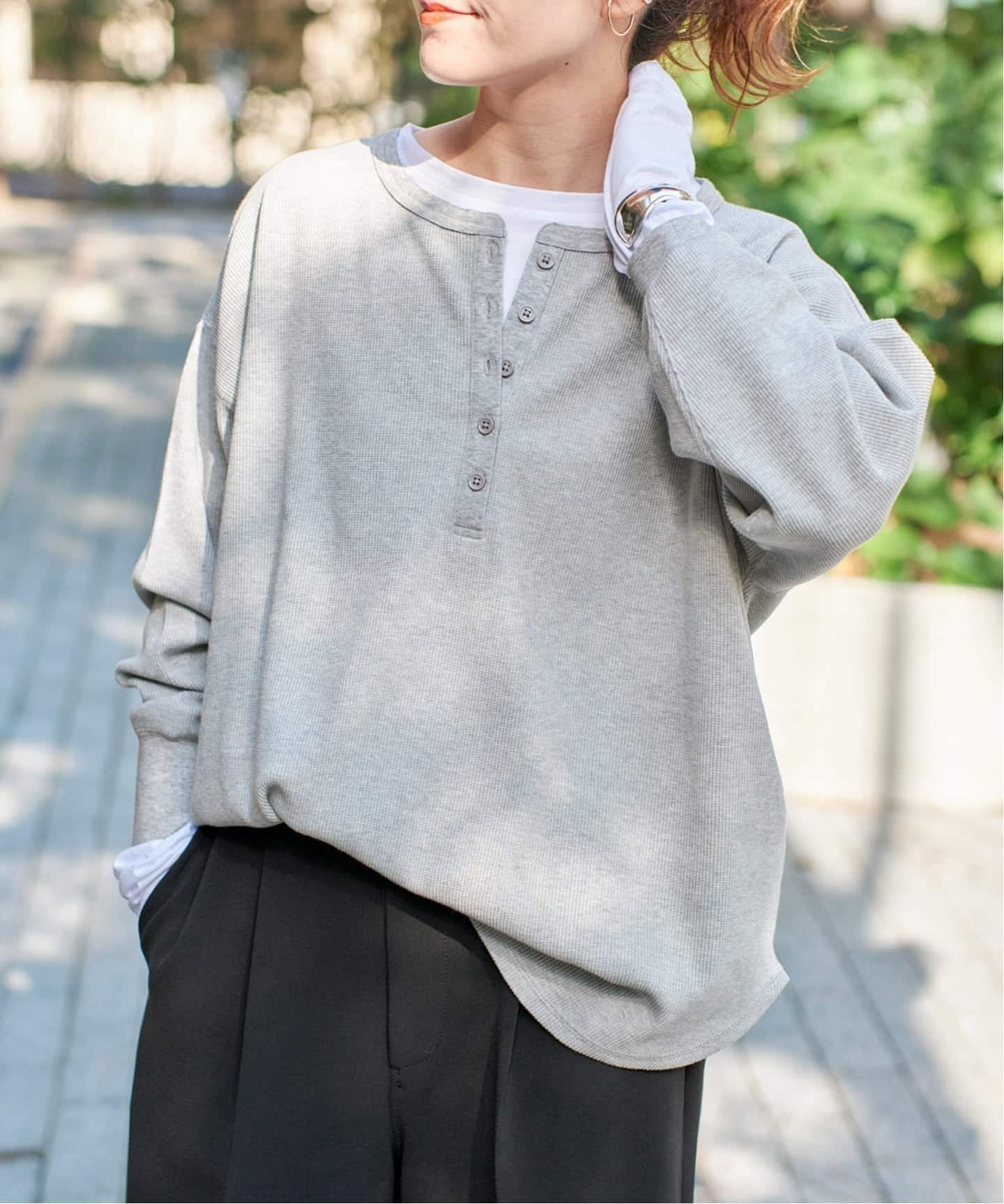 【スピック&スパン/Spick & Span】の《WEB限定 / 追加4 》2枚SETヘンリーネックプルオーバー インテリア・キッズ・メンズ・レディースファッション・服の通販 founy(ファニー) ファッション Fashion レディースファッション Fashion for Women トップス・カットソー Cut & Sew Tops カジュアルプルオーバー・ニットトップス Pullovers & Knit Tops / Casual Pullovers バランス Balance, Style Balance 人気 Popular, Best Seller グレーベース|ID: prp329100004775119 ipo3291000000034727490