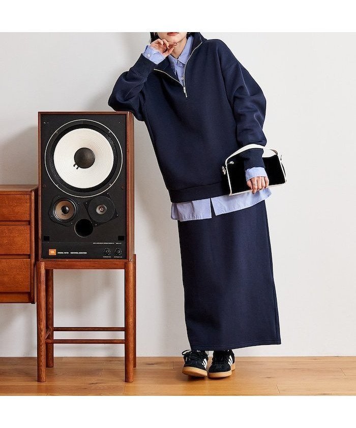 【フリークスストア/FREAK'S STORE】の【セットアイテム】ボンディング ハーフジップ スカートセット 25AW インテリア・キッズ・メンズ・レディースファッション・服の通販 founy(ファニー) ファッション Fashion レディースファッション Fashion for Women スカート Skirts 2025年 2025 2025-2026秋冬・A/W Autumn/Winter 2025–26 AW25–26 冬 Winter / This Winter おすすめ Recommended / Our Picks セットアップ Set-Up, Coordinated Outfit トレンド Trend, Trending Now フォルム Silhouette, Form ボトム Bottoms, Lower Wear ボンディング Bonding, Bonded Fabric エレガント 上品 Elegant 旅行 Travel A/W・秋冬 Autumn/Winter ネイビー|ID: prp329100004775139 ipo3291000000034862384