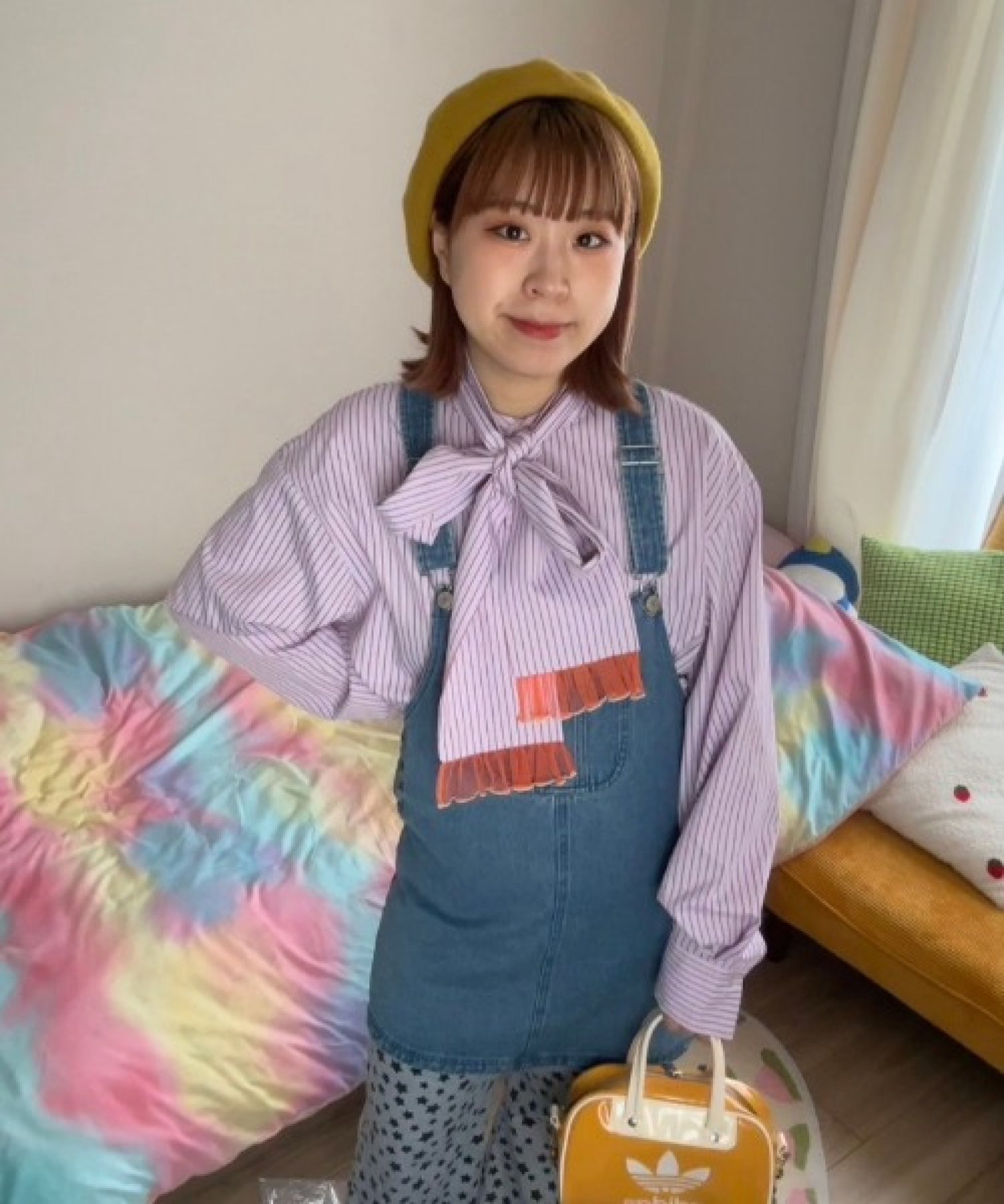 【チャオパニックティピー/CIAOPANIC TYPY】の【HELLO.SANFRANCISCO】【momo企画】ストライプ2wayボウタ インテリア・キッズ・メンズ・レディースファッション・服の通販 founy(ファニー) 　ファッション　Fashion　レディースファッション　Fashion for Women　イエロー　Yellow　シンプル　Simple, Minimal　スウェット / スエット　Sweatshirt, Sweatwear　ストライプ　Stripe, Striped Pattern　スラックス　Slacks, Dress Pants　デニム　Denim, Jeans Material　パープル　Purple, Violet　リボン　Ribbon, Bow　おすすめ　Recommended / Our Picks　パープル|ID: prp329100004775197 ipo3291000000034613255